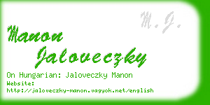 manon jaloveczky business card